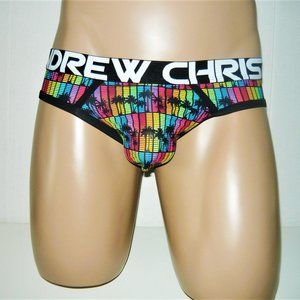 New Andrew Christian Framing Jockstrap, Disco Palms Design, Medium 31-33